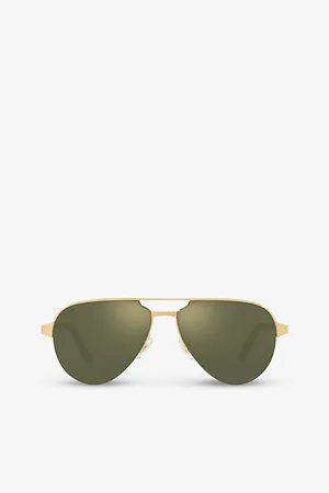 Cartier Ct0386S Pilot-Frame Metal Sunglasses