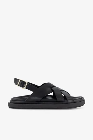 ALOHAS Womens Trunca Crossover-Strap Leather Sandals