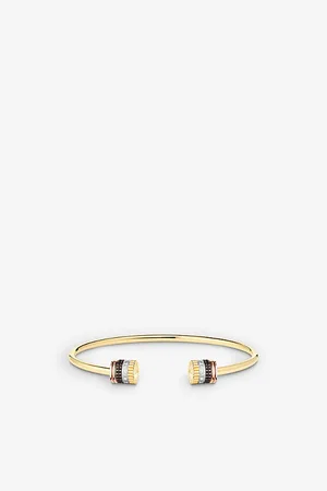 Boucheron Mens Quatre Classique Pvd-Coated 18ct Yellow, White and Pink Gold and 0.23ct Brilliant-Cut Diamond Bracelet