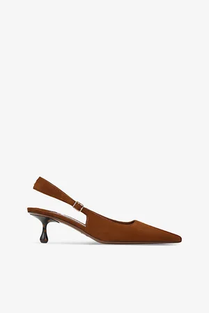 Jimmy Choo Womens Amel 50 Slingback Suede Heeled Courts