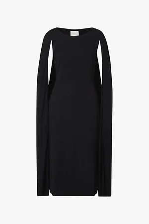 By Malina Womens Norah Cape-Overlay Woven Midi Dress
