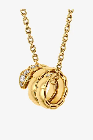 Bvlgari Serpenti Viper 18ct Yellow-Gold and 0.13ct Diamond Necklace