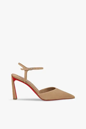 Christian Louboutin Womens Condora Riviera 85 Suede Heeled Courts