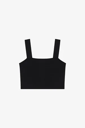 Maje Womens Maclyna Cropped Stretch-Jersey Top