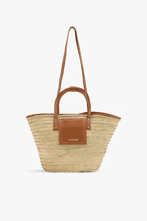 Jacquemus Womens Le Panier Soleil Palm-Leaf Tote Bag