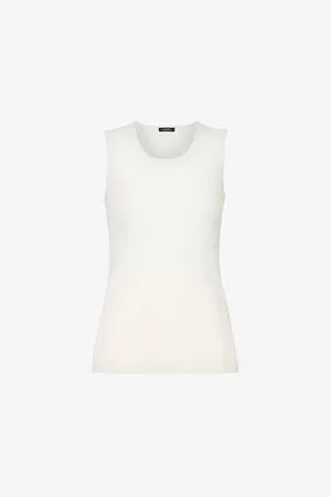 Joseph Womens Scoop-Neck Silk-Blend Tank Top