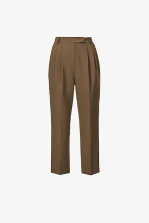 The Frankie Shop Womens Bea Tapered High-Rise Stretch-Crepe Trousers
