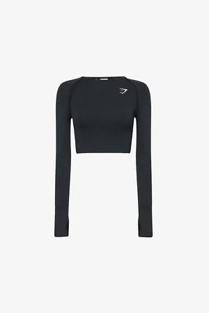GymShark Womens Vital Seamless 2.0 Stretch-Jersey Crop Top