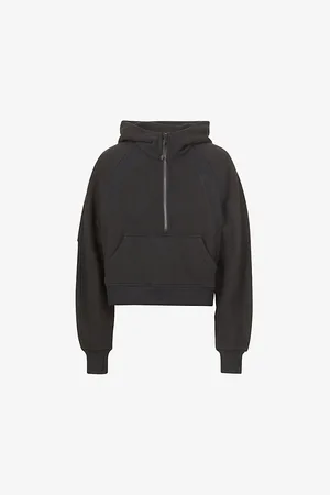 Lululemon Womens Scuba Brand-Embroidered Cotton-Blend Hoody