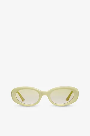 Gentle Monster Womens July Oval-Frame Graduated-Lens Acetate Sunglasses