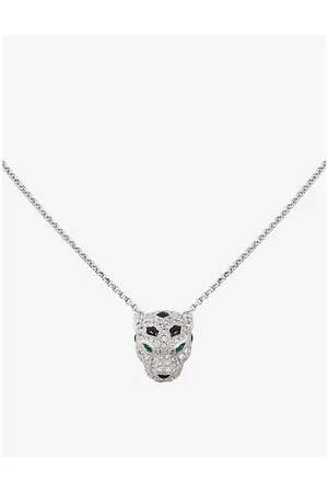 Cartier Panthère De 18ct White-Gold, 1.14ct Diamond, Emerald and Onyx Necklace