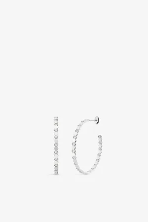 CHAUMET Bee De 18ct White-Gold and 1.31ct Brilliant-Cut Diamond Hoop Earrings