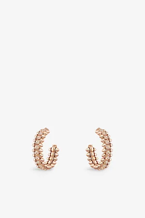 Cartier Clash De 18ct Rose-Gold and 0.51ct Brilliant-Cut Diamond Earrings