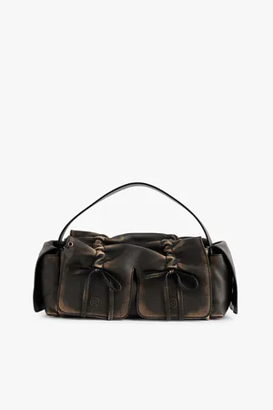 Acne Studios Womens Multipocket Vintage Leather Shoulder Bag
