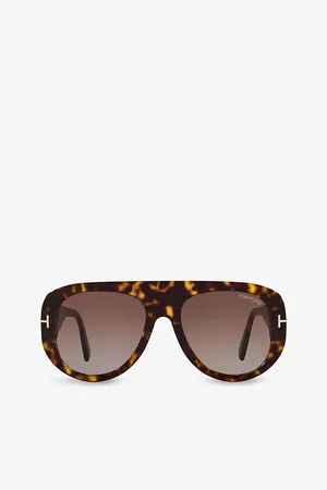 Tom Ford Womens Tr001779 Cecil Pilot-Frame Acetate Sunglasses