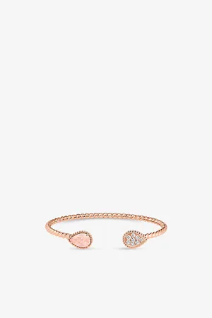 Boucheron Serpent Boheme 18ct Rose-Gold, 0.33ct Brilliant-Cut Diamond and 1.36ct Pink Quartz Bracelet