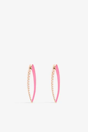 Melissa Kaye Cristina Large 18ct Yellow-Gold and 0.92ct Brilliant-Cut Diamond Earrings