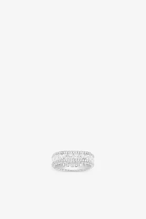APM Monaco Womens Monaco Sterling- and Zirconia Ring