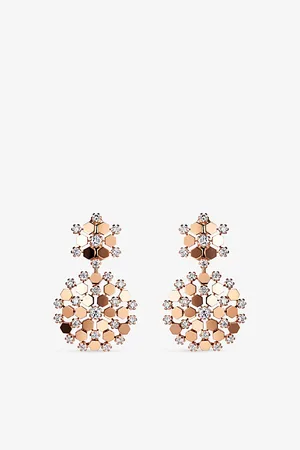 CHAUMET Bee De 18ct Rose-Gold and 3.58ct Brilliant-Cut Diamond Earrings