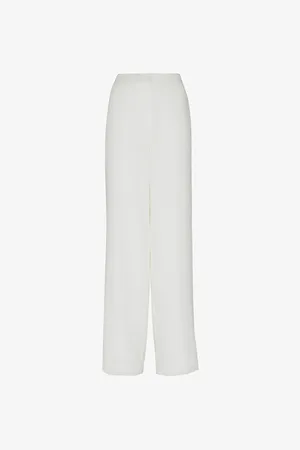 Whistles Womens Andie Straight-Leg High-Rise Woven Wedding Trousers