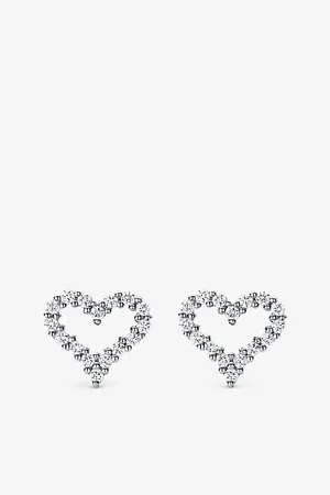 Tiffany & Co. Tiffany Hearts™ Extra-Mini and 0.13ct Round Brilliant-Cut Diamond Earrings