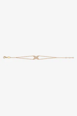 CHAUMET Jeux De Liens 18ct Rose-Gold and Diamond Bracelet