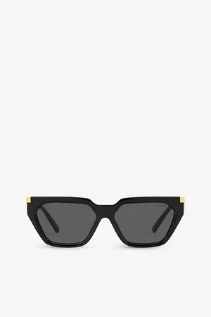 Tiffany & Co. Womens Tf4205U Branded-Arm Irregular-Frame Acetate Sunglasses