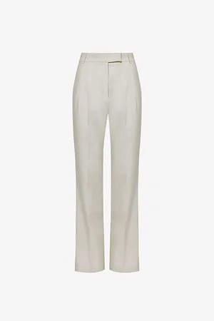 The Frankie Shop Womens Bea Pressed-Crease Tapered High-Rise Stretch-Crepe Trousers