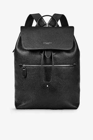 ASPINAL OF LONDON Mens Reporter Logo-Embellished Leather Backpack