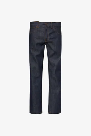 Nudie Jeans Mens Gritty Jackson Straight-Leg Regular-Fit Denim Jeans
