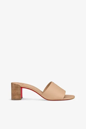 Christian Louboutin Womens So Cl 55 Leather Heeled Mules