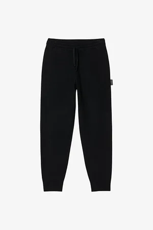Sandro Mens Logo-Patch Regular-Fit Stretch-Woven Jogging Bottoms