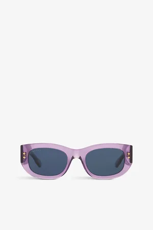Gucci Womens Gc001936 Gg1215S Rectangle-Frame Acetate Sunglasses