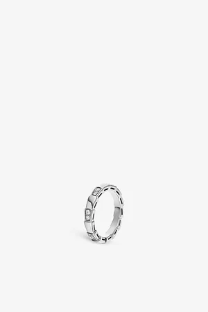 Bvlgari Serpenti Viper 18ct White-Gold and 0.21ct Diamond Ring