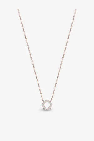 Tiffany & Co. Open Circle Mini 18ct Rose-Gold and 0.23ct Round Brilliant-Cut Diamond Pendant Necklace