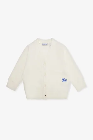 Burberry Graham Logo-Embroidered Wool Knitted Cardigan 6-24 Months