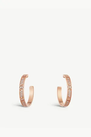Cartier Love 18ct Rose-Gold and 0.51ct Diamond Earrings