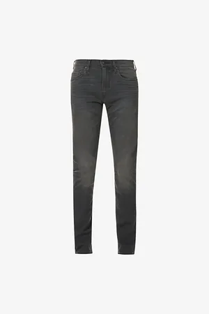 Paige Mens Lennox Slim-Fit Mid-Rise Stretch-Denim Jeans