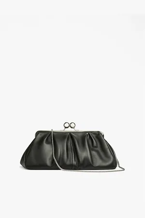 LK Bennett Womens Lana Leather Clutch Bag