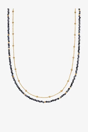ASTLEY CLARKE Womens Biography Snowflake-Obsidian 18ct Gold Vermeil Necklace