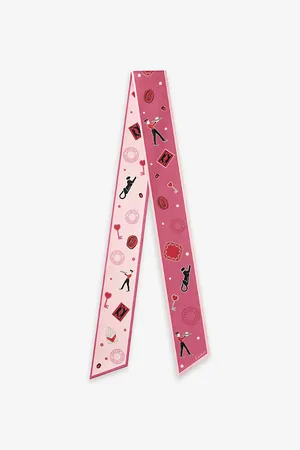 Cartier Womens Diabolo De Graphic-Print Bandeau Silk Scarf
