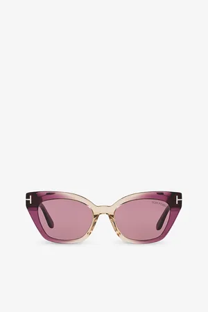 Tom Ford Womens Tr001638 Juliette Cat Eye-Frame Acetate Sunglasses