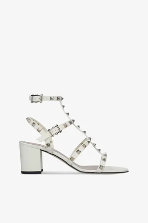 VALENTINO GARAVANI Womens Rockstud Leather Heeled Sandals