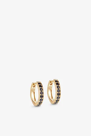 ASTLEY CLARKE Womens Polaris 18ct Yellow Gold-Plated Vermeil Sterling-Silver and Spinel Huggie Earrings