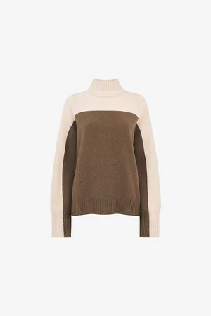 Whistles Womens Colour-Blocked Wool Jumper