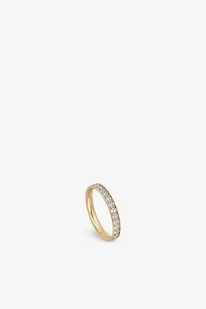 ASTLEY CLARKE Womens Polaris 18ct Yellow Gold-Plated Vermeil Sterling-Silver and White Sapphire Eternity Ring