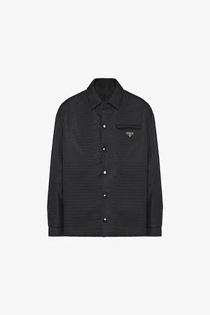 Prada Mens Re-Nylon Brand-Plaque Padded Polyamide Jacket