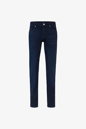HUGO BOSS Mens Leisure Regular-Fit Straight-Leg Stretch-Denim Jeans