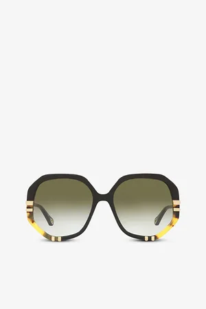 Chloé Womens Ch0105S Hexagonal-Frame Acetate Sunglasses