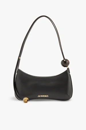 Jacquemus Womens Le Bisou Perle Leather Shoulder Bag